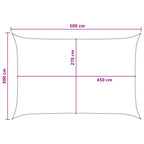 Sonnensegel Anthrazit und Weiß 3 x 5 m HDPE