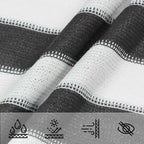 Sonnensegel Anthrazit und Weiß 4 x 7 m HDPE