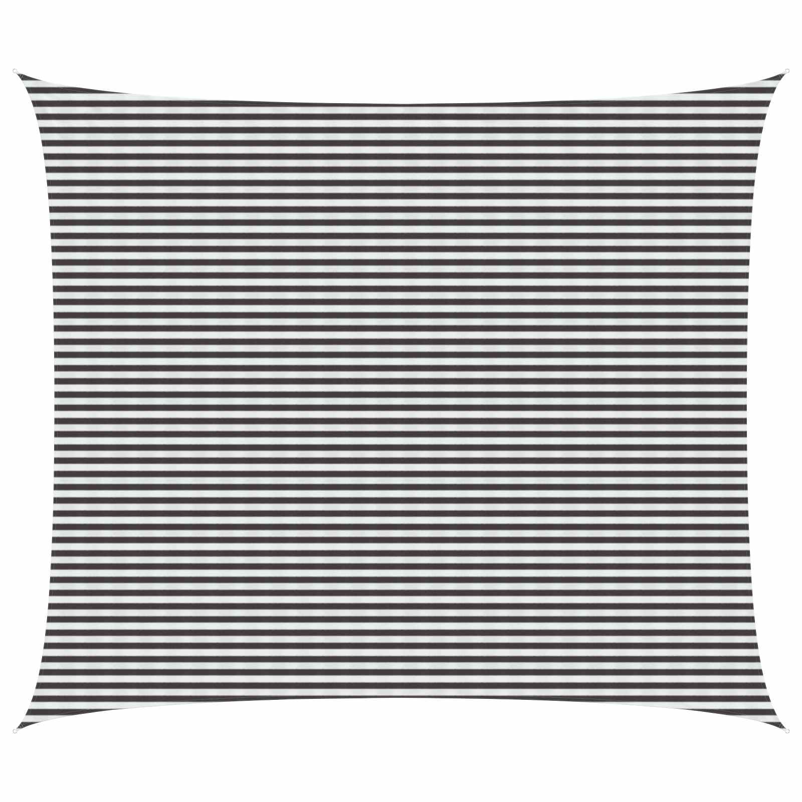Sonnensegel Anthrazit und Weiß 6 x 8 m HDPE