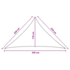 Sonnensegel 2,5 x 2,5 x 3,5 m HDPE