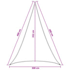 Sonnensegel 3 x 4 x 4 m HDPE