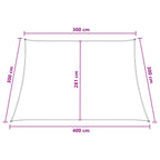 Sonnensegel Anthrazit und Weiß 3 / 4 x 3 m HDPE