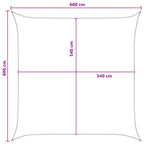 Sonnensegel Gelb und Weiß 6 x 6 m HDPE