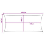 Sonnensegel Gelb und Weiß 2 x 4,5 m HDPE