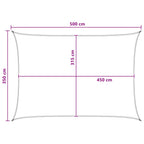 Sonnensegel Gelb und Weiß 3,5 x 5 m HDPE