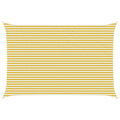 Sonnensegel Gelb und Weiß 4 x 7 m HDPE