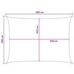 Sonnensegel Gelb und Weiß 5 x 6 m HDPE