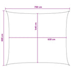 Sonnensegel Gelb und Weiß 6 x 7 m HDPE