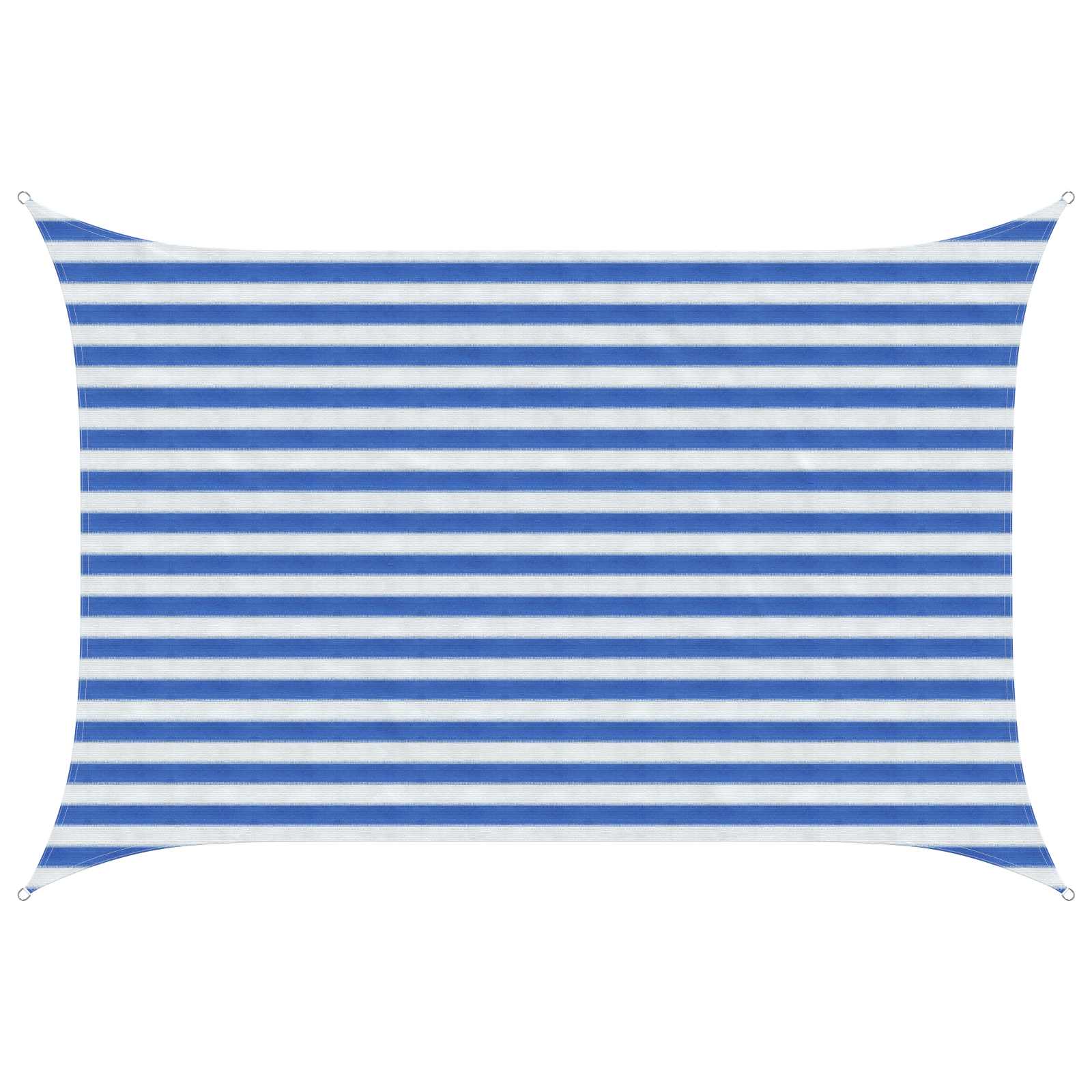 Sonnensegel Blau und Weiß 2 x 3,5 m HDPE
