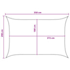 Sonnensegel Blau und Weiß 2 x 3,5 m HDPE