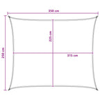 Sonnensegel Blau und Weiß 2,5 x 3,5 m HDPE