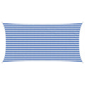Sonnensegel Blau und Weiß 2,5 x 6 m HDPE