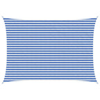 Sonnensegel Blau und Weiß 3,5 x 5 m HDPE