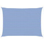 Sonnensegel Blau und Weiß 5 x 7 m HDPE