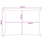 Sonnensegel Blau und Weiß 5 x 7 m HDPE