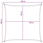 Sonnensegel Hellgrau und Weiß 2 x 2 m HDPE