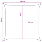 Sonnensegel Hellgrau und Weiß 4 x 4 m HDPE