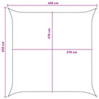 Sonnensegel Hellgrau und Weiß 4,5 x 4,5 m HDPE