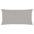 Sonnensegel Hellgrau und Weiß 2,5 x 4,5 m HDPE