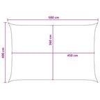 Sonnensegel Hellgrau und Weiß 4 x 5 m HDPE