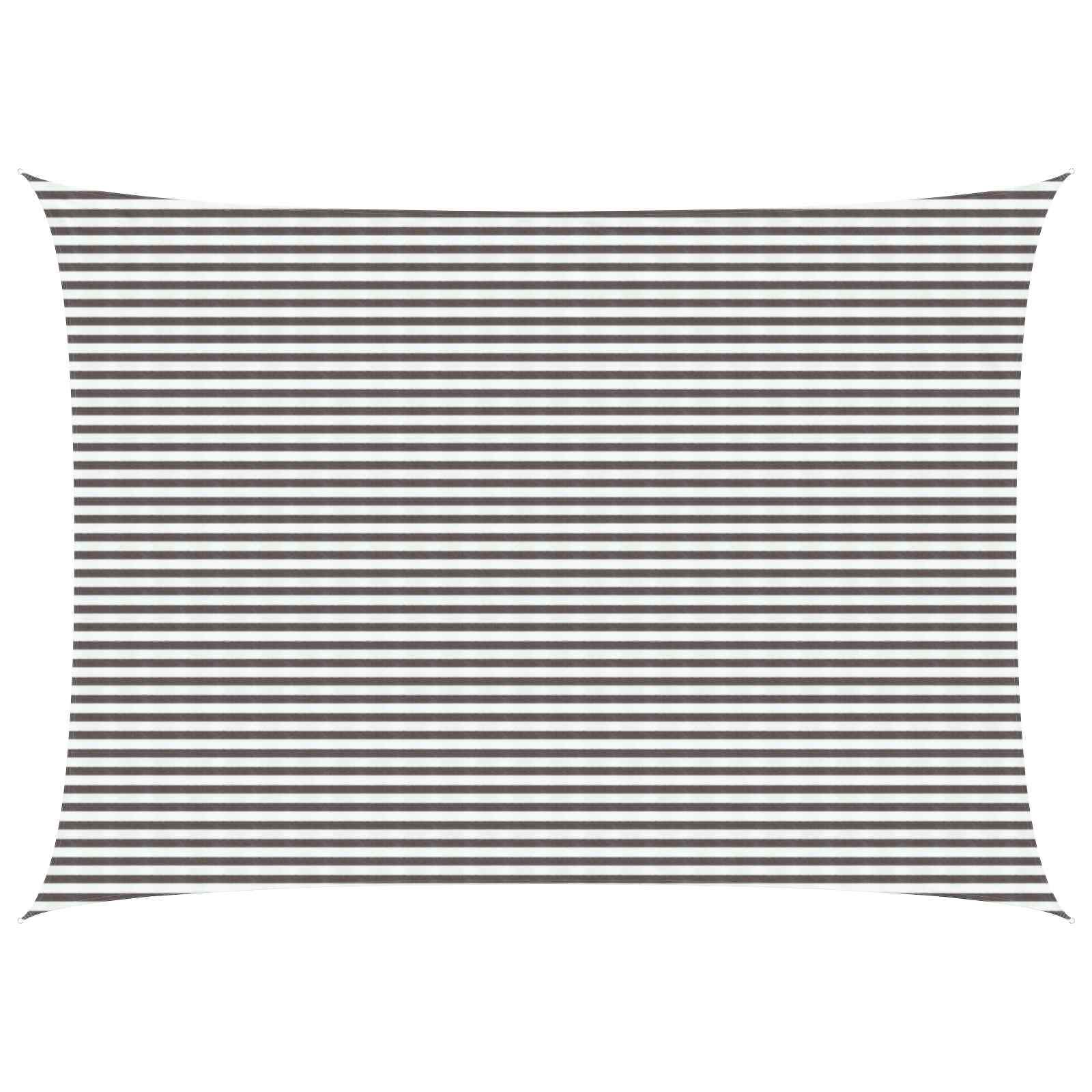 Sonnensegel Hellgrau und Weiß 5 x 7 m HDPE