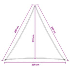 Sonnensegel Hellgrau und Weiß 2 x 2 x 2 m HDPE