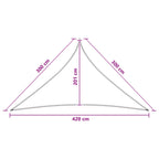 Sonnensegel 3 x 3 x 4,2 m HDPE