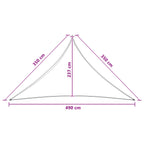 Sonnensegel Hellgrau und Weiß 3,5 x 3,5 x 4,9 m HDPE