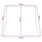Sonnensegel Hellgrau und Weiß 4 / 5 x 4 m HDPE