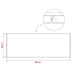 Balkon Sichtschutz 150 x 400 cm Stoff mit PU-Beschichtung Weiß