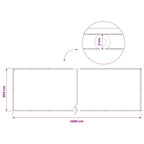 Balkon Sichtschutz 200 x 1000 cm Stoff mit PU-Beschichtung Weiß