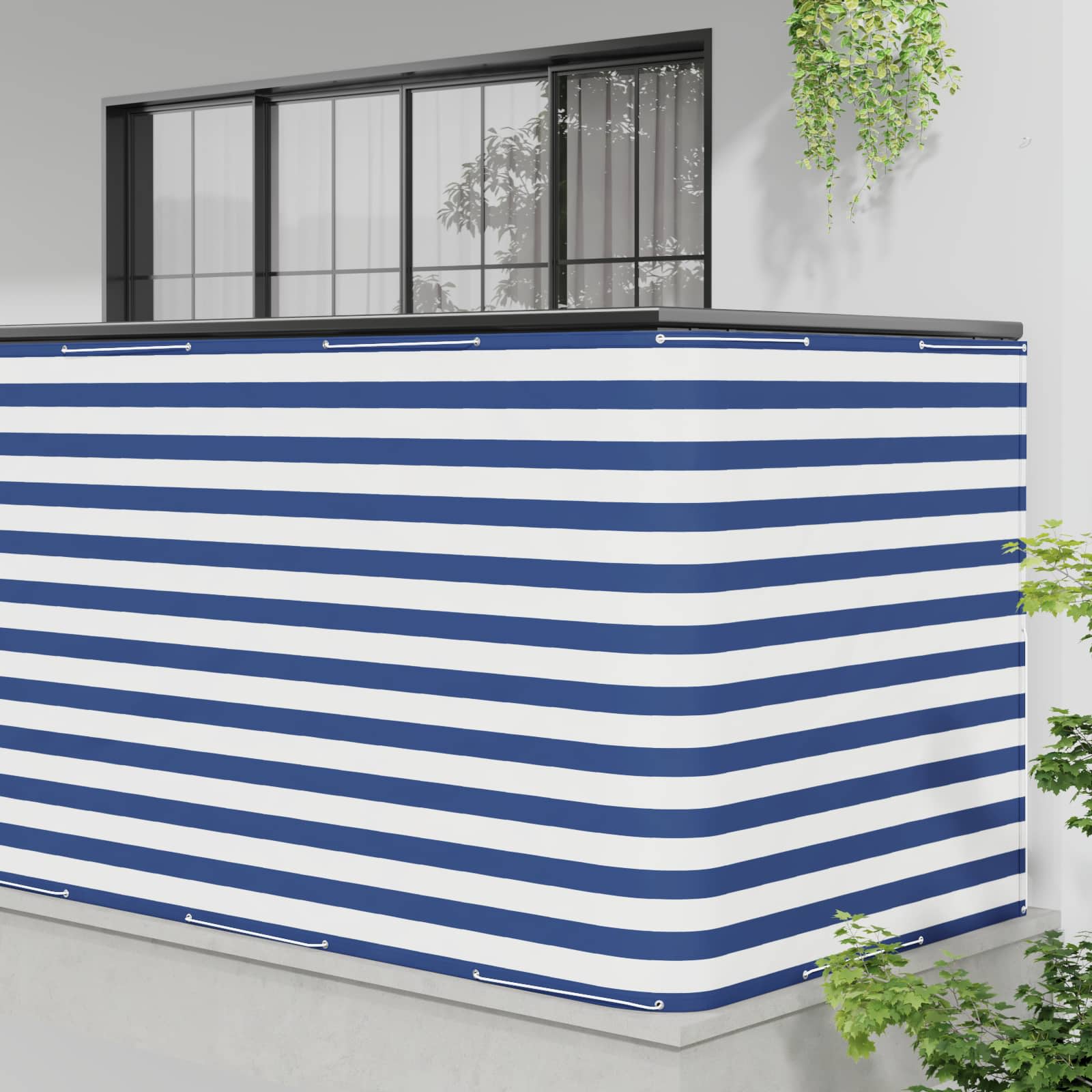 Balkon Sichtschutz 150 x 800 cm Stoff mit PU-Beschichtung