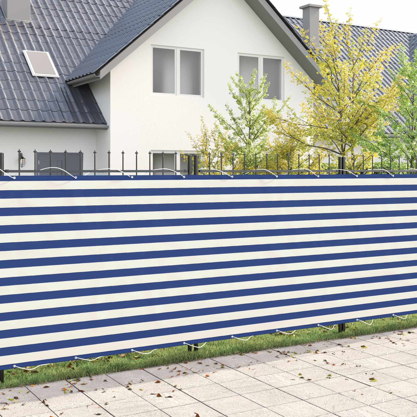 Balkon Sichtschutz 180 x 300 cm Stoff mit PU-Beschichtung
