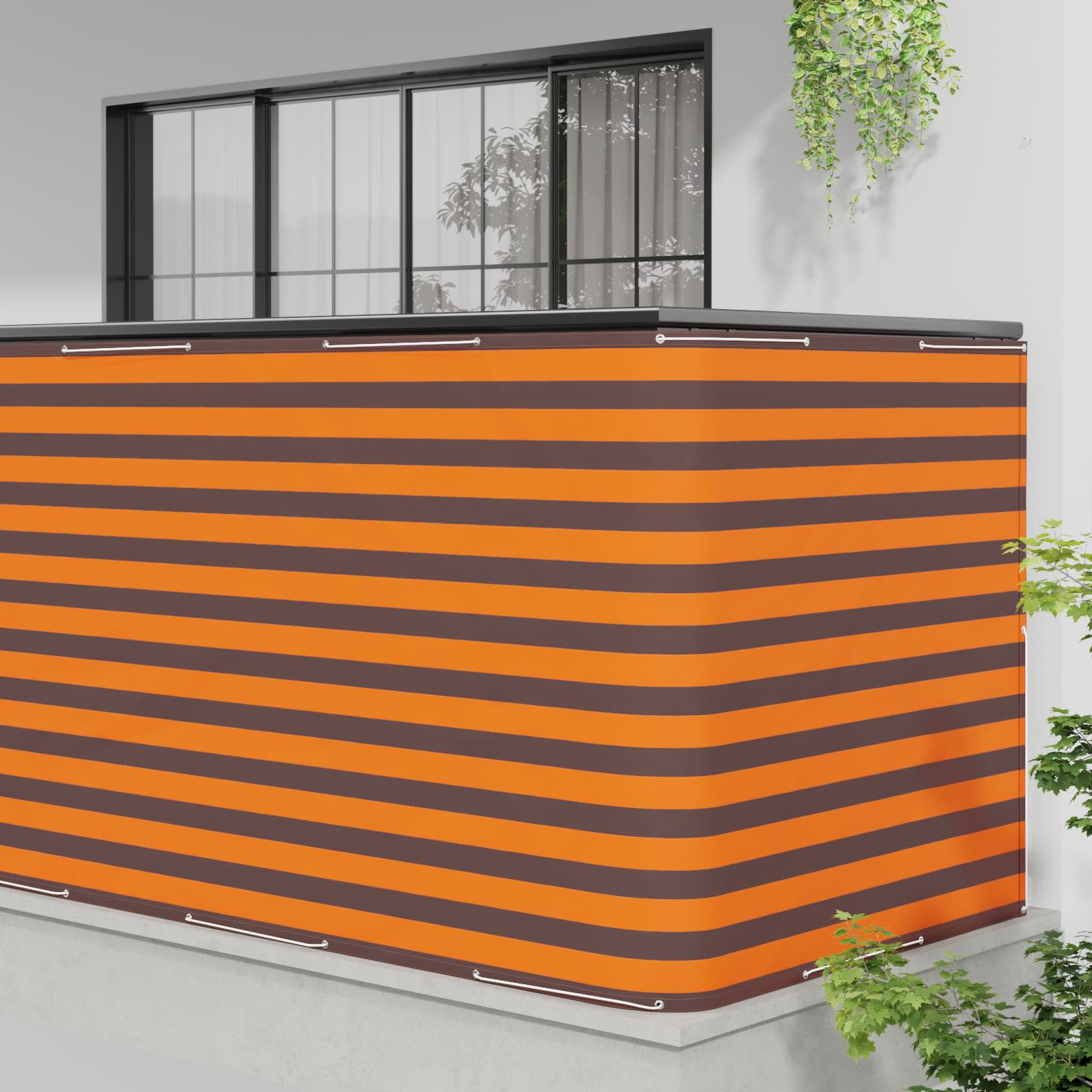 Balkon Sichtschutz 150 x 600 cm Stoff mit PU-Beschichtung