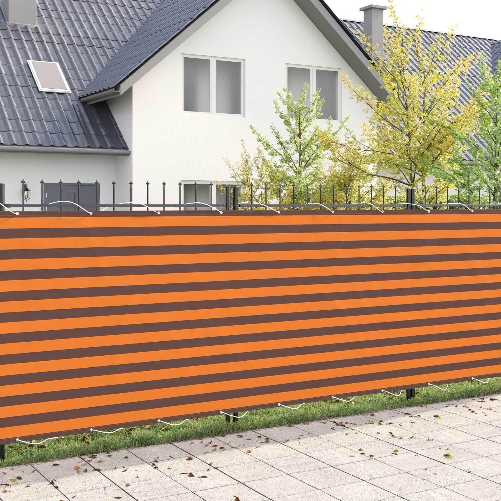 Balkon Sichtschutz 150 x 600 cm Stoff mit PU-Beschichtung