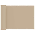 Balkon Sichtschutz 150 x 200 cm Stoff mit PU-Beschichtung Beige