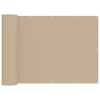 Balkon Sichtschutz 180 x 800 cm Stoff mit PU-Beschichtung Beige