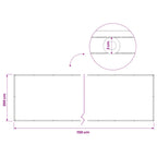 Balkon Sichtschutz 200 x 700 cm Stoff mit PU-Beschichtung