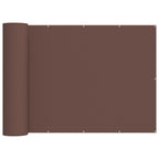 Balkon Sichtschutz 180 x 800 cm Stoff mit PU-Beschichtung Braun