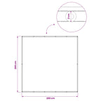 Balkon Sichtschutz 200 x 200 cm Stoff mit PU-Beschichtung