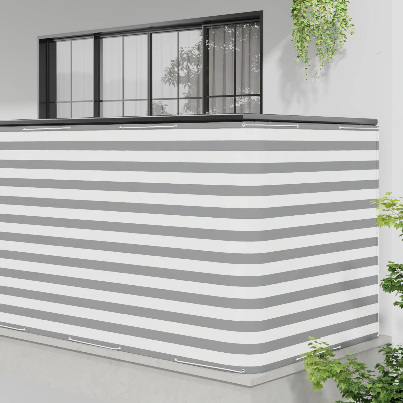 Balkon Sichtschutz 150 x 700 cm Stoff mit PU-Beschichtung
