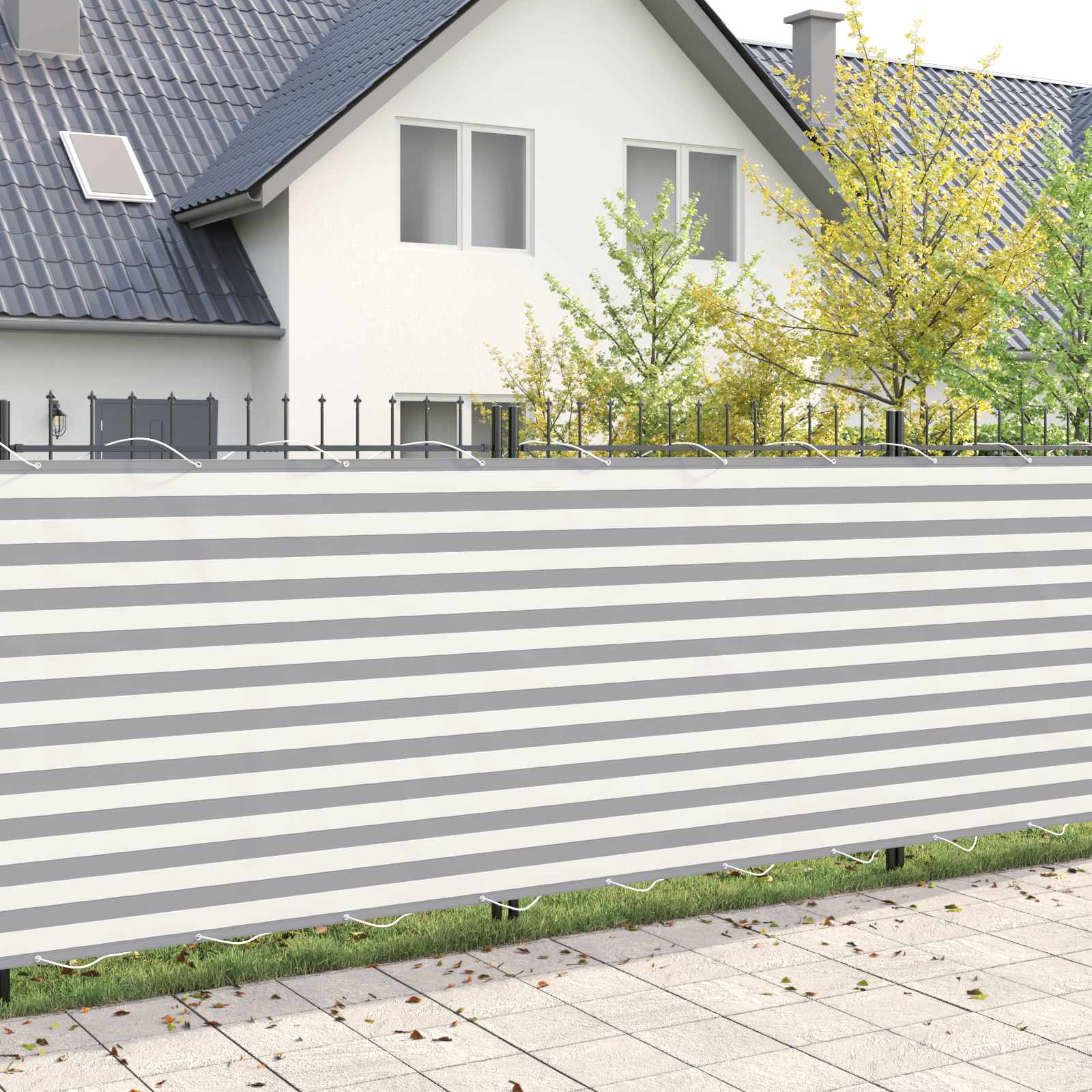 Balkon Sichtschutz 200 x 800 cm Stoff mit PU-Beschichtung