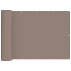 Balkon Sichtschutz 1,2 x 15 m Stoff mit PU-Beschichtung Taupe