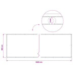 Balkon Sichtschutz 1,8 x 15 m Stoff mit PU-Beschichtung Creme
