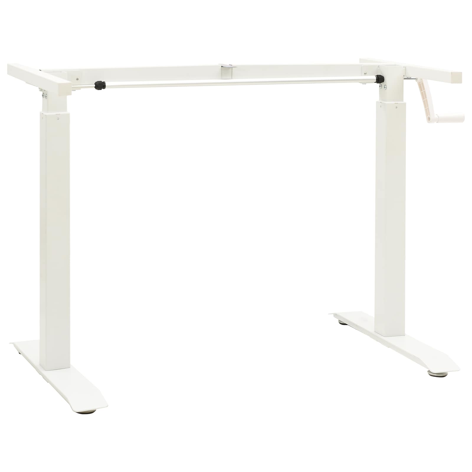 Schreibtisch Weiß und Natur 140 x 60 cm Massivholz Eiche