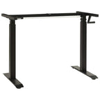 Schreibtisch Schwarz und Natur 120 x 60 cm Massivholz Eiche