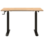 Schreibtisch Schwarz und Natur 120 x 60 cm Massivholz Eiche