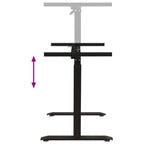Schreibtisch Schwarz und Natur 140 x 60 cm Massivholz Eiche