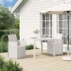 Garten Esszimmerstühle 2 pcs Weiß PP