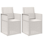Garten Esszimmerstühle 2 pcs Weiß PP